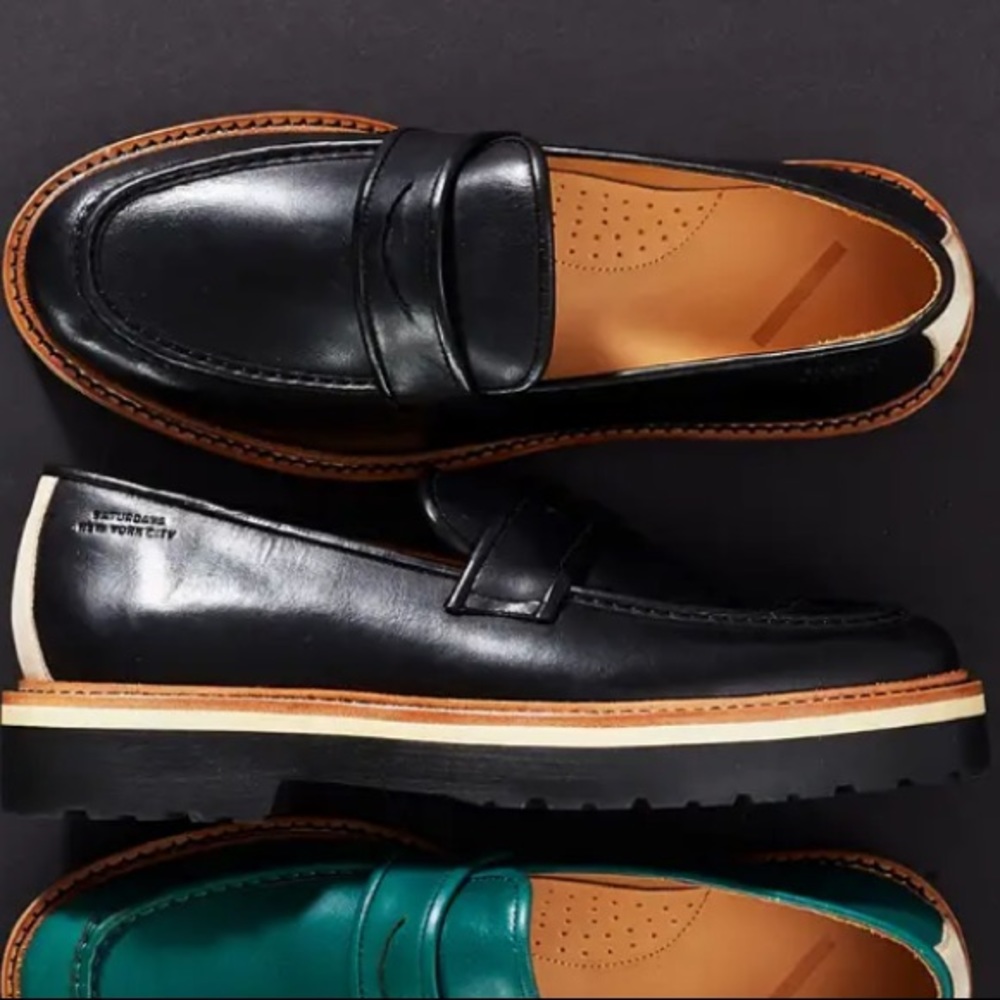 Saturdays Prada Style Black Loafers